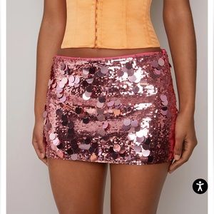 Guizio low rise paillette skirt